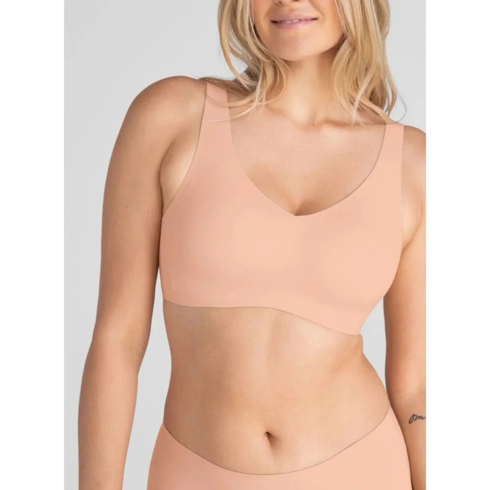 Honeylove Soft Form Wireless Bra 2X Nude Beige Seamless Comfort NWT